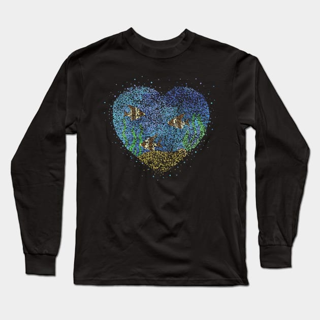 Skalar Aquarium Aquarium Aquarist Long Sleeve T-Shirt by Kater Karl